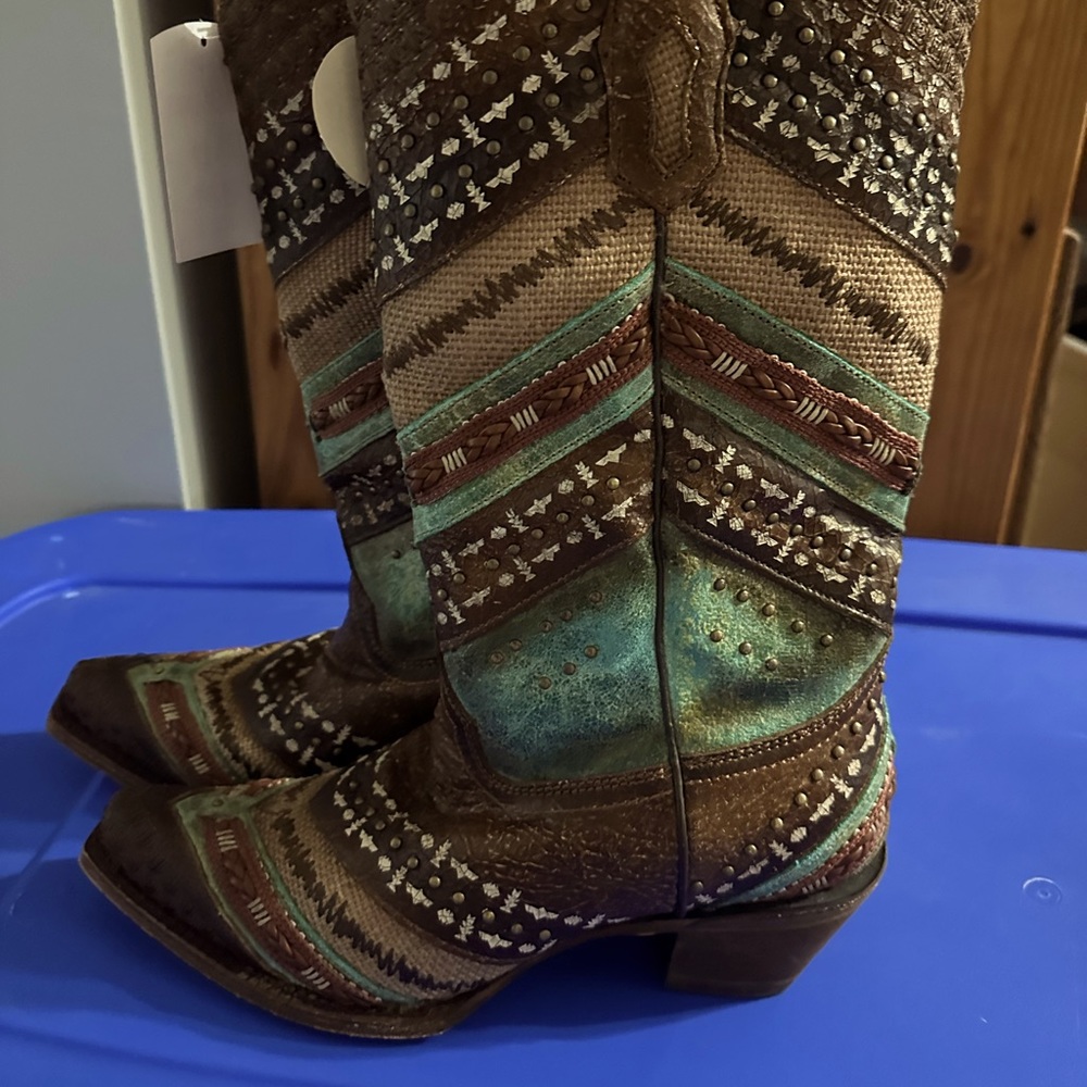 Corral Embroidery Studs Snip Tow Western Boots